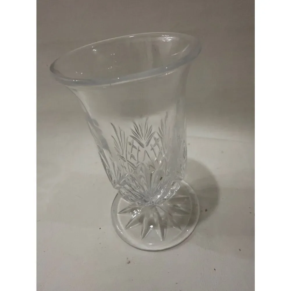 Waterford Crystal Glass Marquis Cut 1 Footed  Glass 4 1/2 In Tall 2 1/2 Round